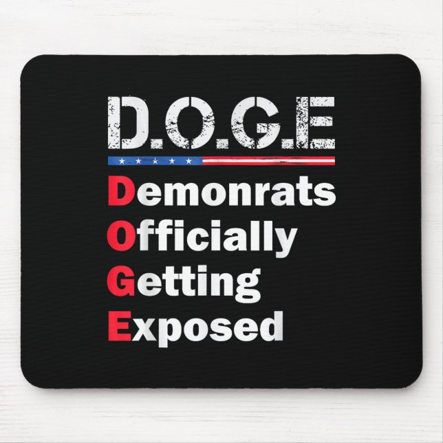 Democrat Officially Getting Exposed, Trump 2025  Mouse Pad (Front)
