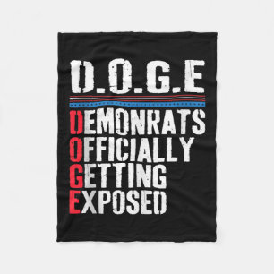 Democrat Officially Getting Exposed Trump 2025 Tan Fleece Blanket