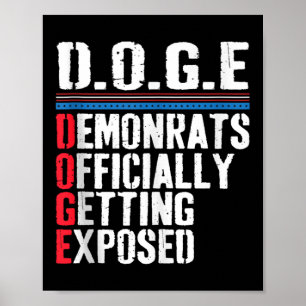 Democrat Officially Getting Exposed Trump 2025 Tan Poster