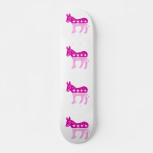 Democrat Original Donkey Distressed Pink Skateboard