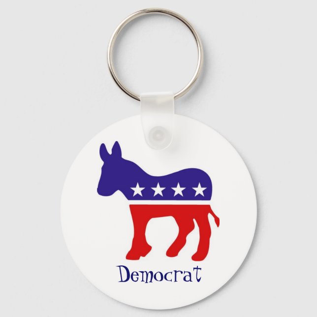 Democrat Party Donkey Key Ring (Front)