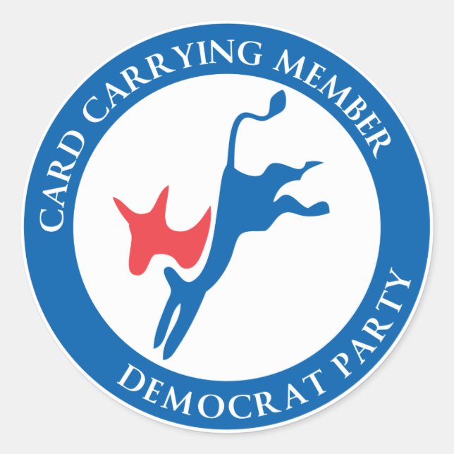 Democrat Party Lapel Sticker (Front)