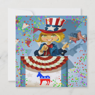 Democrat Patriotic Invitation - srf