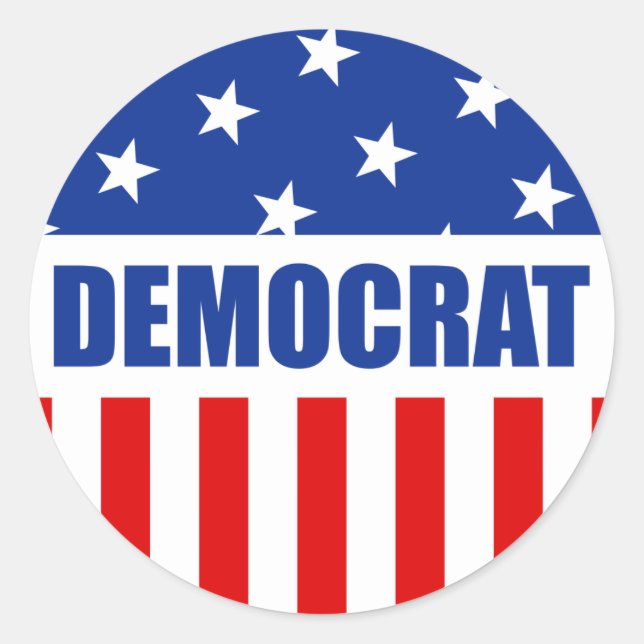 Democrat Round Sticker (Front)