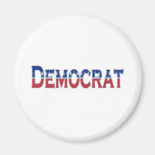 Democrat Stars and Stripes Logo Magnet