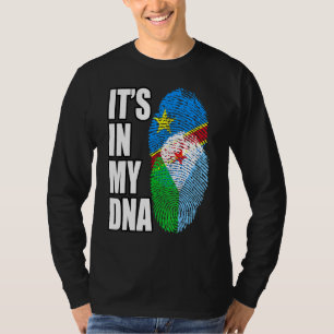 Democratic Congolese And Djiboutian Mix DNA Flag H T-Shirt