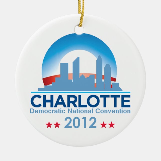 Democratic Convention Ceramic Tree Decoration (Front)