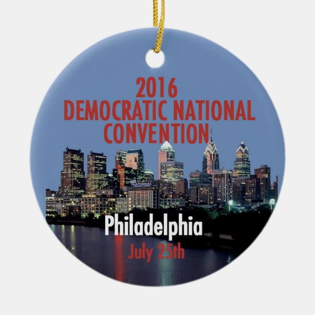 Democratic Convention Ceramic Tree Decoration (Front)