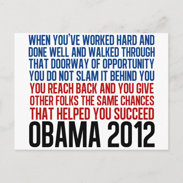 Democratic Convention Quote Postcard (Front)