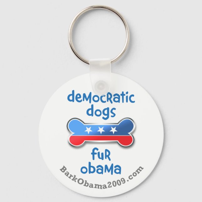 Democratic dogs for Obama 2009 Key Ring (Front)