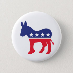Democratic Donkey American Politics 6 Cm Round Badge