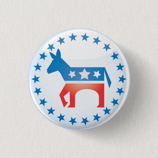 Democratic Donkey Button (Front)