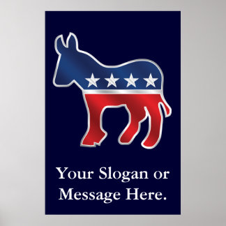 Democratic Donkey Custom Poster