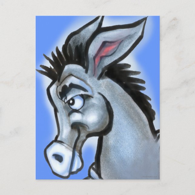 Democratic Donkey Postcard (Front)