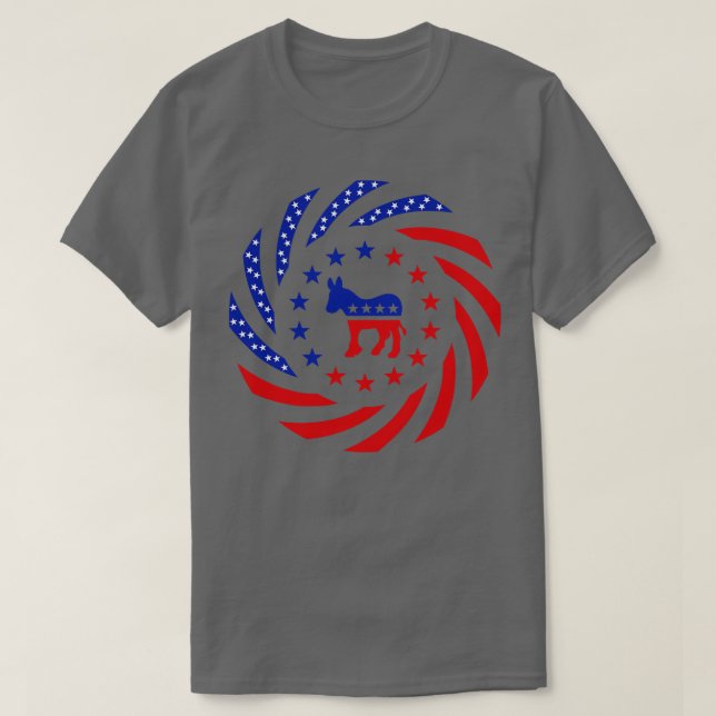 Democratic Murican Patriot Flag Series T-Shirt (Design Front)