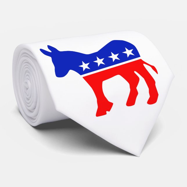 Democratic Party Emblem Tie (Rolled)