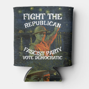 DEMOCRATIC PARTY FW FV HG FREEDOM EQUALITY LIBERTY CAN COOLER