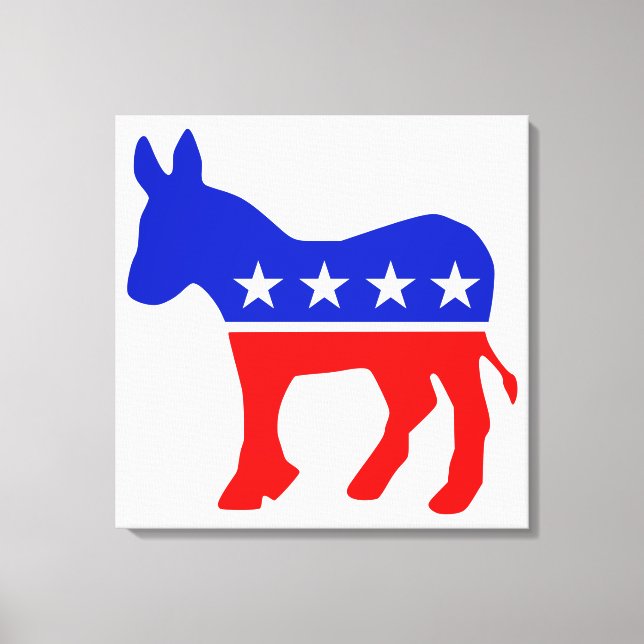 Democratic Party Political Emblem (Donkey) Canvas Print (Front)