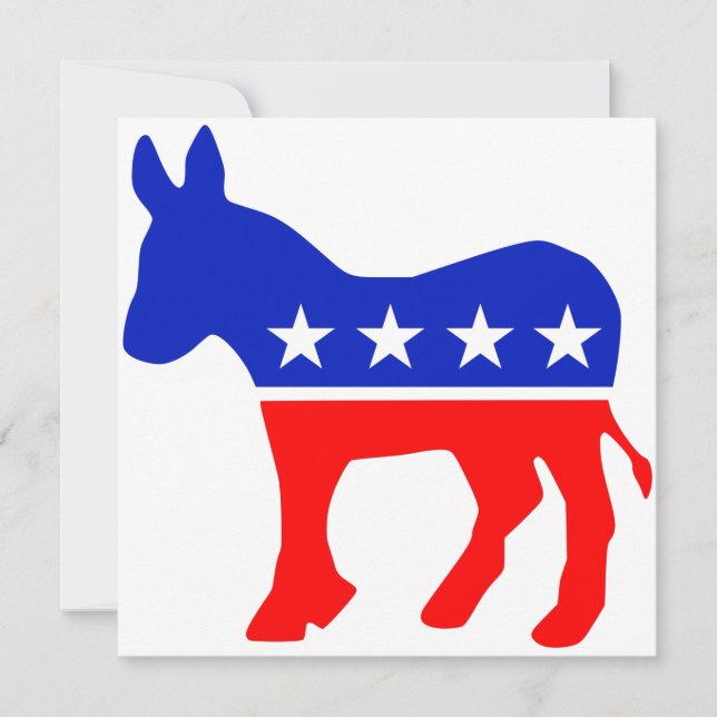 Democratic Party Political Emblem (Donkey) Card (Front)