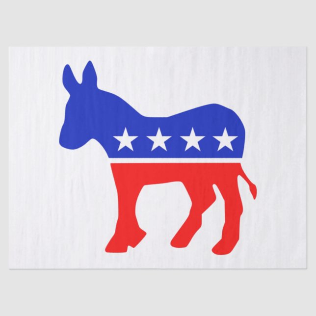 Democratic Party Political Emblem (Donkey) Tissue Paper (Front)