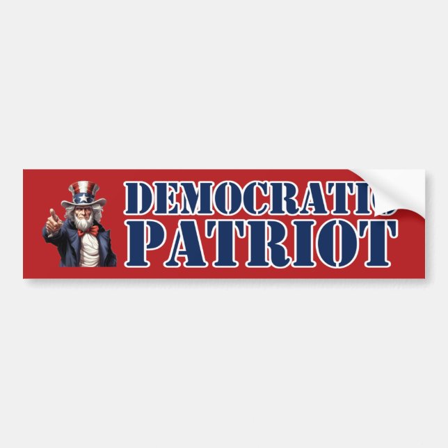 Democratic Patriot Bumper Sticker (Front)