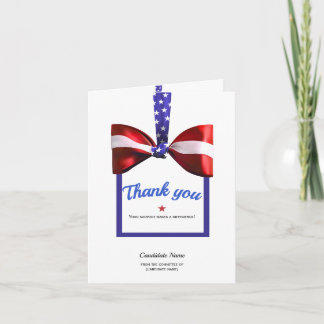 Democratic Patriotic Holiday Donor Volunteer Thank You Card