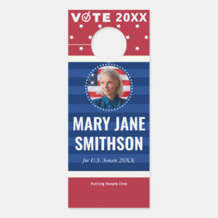 Democratic Political Candidate Canvassing Tool Door Hanger