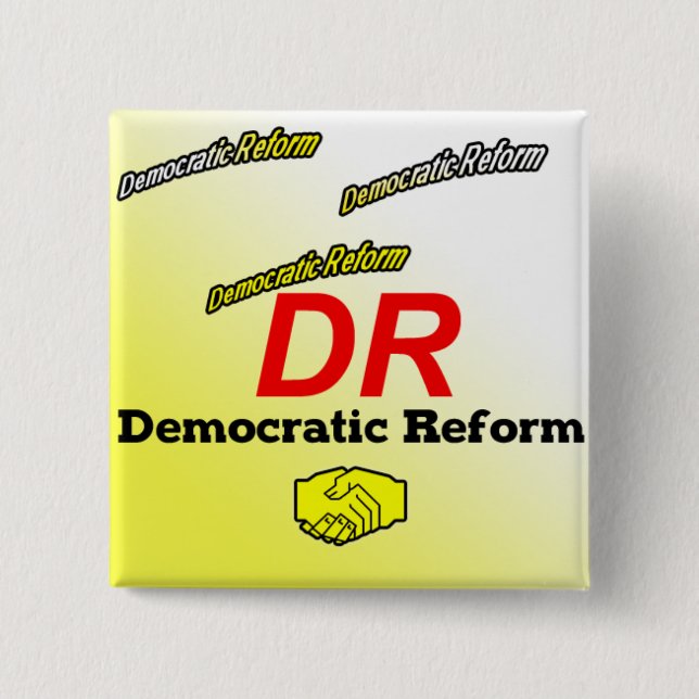 Democratic Reform Party Logo 15 Cm Square Badge (Front)