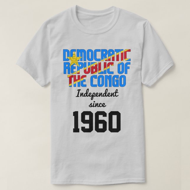 Democratic Republic of Congo Flag Independence T-Shirt (Design Front)