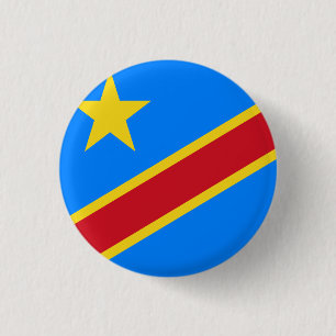 Democratic Republic of the Congo Flag 3 Cm Round Badge