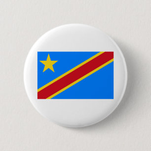 Democratic Republic Of The Congo Flag 6 Cm Round Badge