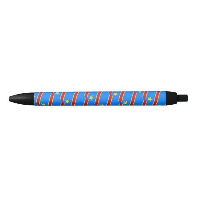  Democratic Republic of the Congo Flag Ballpoint  Black Ink Pen (Front)