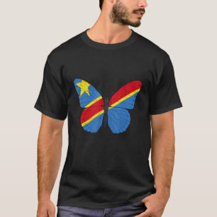 Democratic Republic Of The Congo Flag Butterfly Co T-Shirt