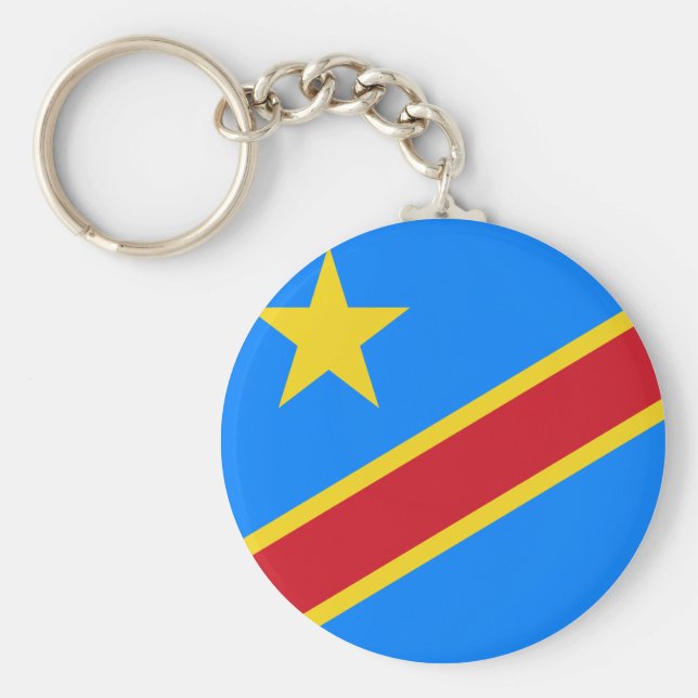 Democratic Republic of the Congo Flag Key Ring (Front)