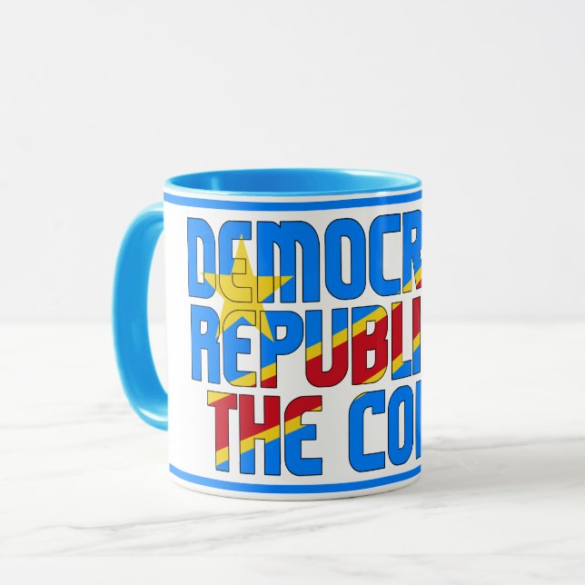 Democratic Republic of the Congo National Flag Mug (Front Left)