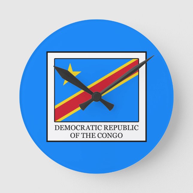 Democratic Republic of the Congo Round Clock (Front)
