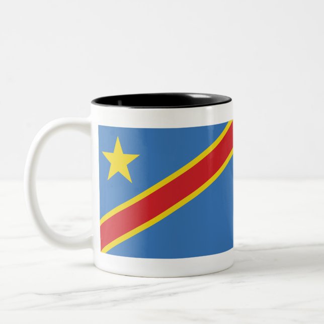 Democratic Republic of the Congo Two-Tone Coffee Mug (Left)