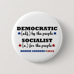 Democratic Socialist Bernie Sanders 6 Cm Round Badge