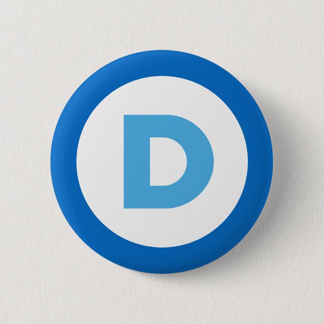 Democrats 2016 6 cm round badge (Front)