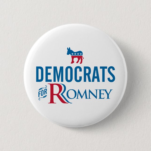 Democrats 6 Cm Round Badge (Front)