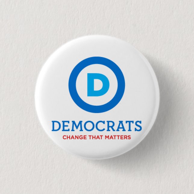 Democrats Change That Matters 3 Cm Round Badge (Front)