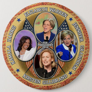 Democrats for President in 2016 6 Cm Round Badge