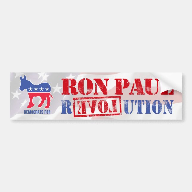 Democrats for Ron Paul Bumper Sticker (Front)