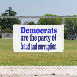 Democrats fraud and corruption banner
