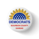 Democrats of Bourbon County, Kansas button
