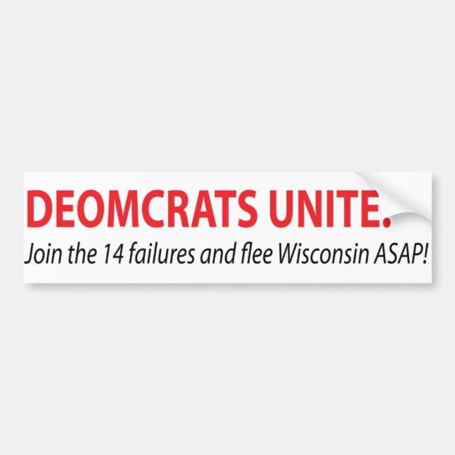Democrats Unite Bumper Sticker (Front)