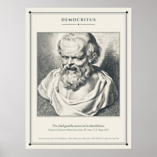 Democritus the Laughing Philosopher after Rubens Poster
