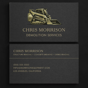 Demolition Contractor Services Business Card