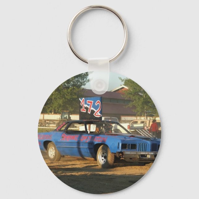 Demolition Derby "172" Car Item Key Ring (Front)