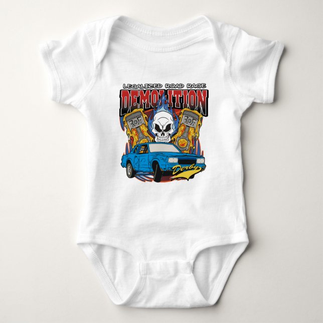 Demolition Derby Baby Bodysuit (Front)
